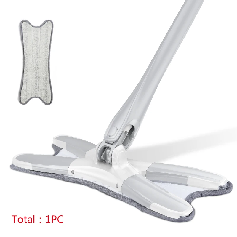gray 1pc Congis Ручная стирка без плоских напольных швабры ручной X Тип швабры с микрофиброй колодки заменить для уборки дома кухонные чистящие инструменты - Цвет: gray 1pc