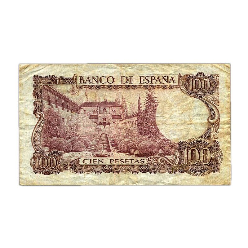 Испания 100 Peseta 1970 P-152 б/у F условие старый Примечание для коллекции | Дом и сад