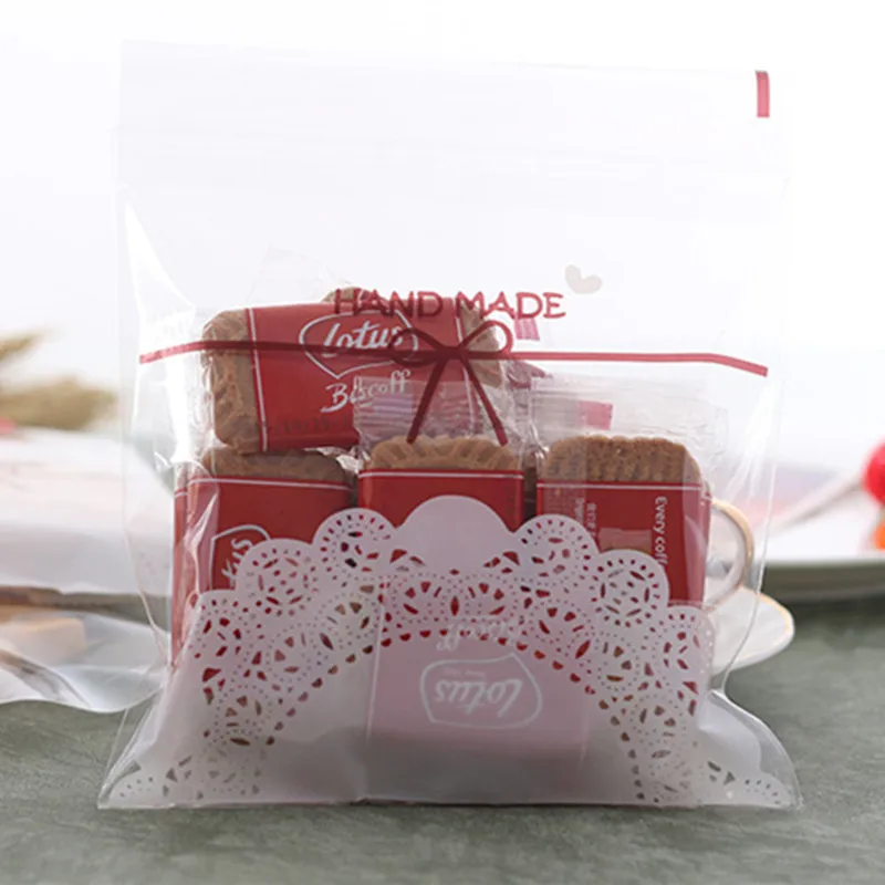 100 шт. кружевные самоклеящиеся пакеты для печенья | Дом и сад