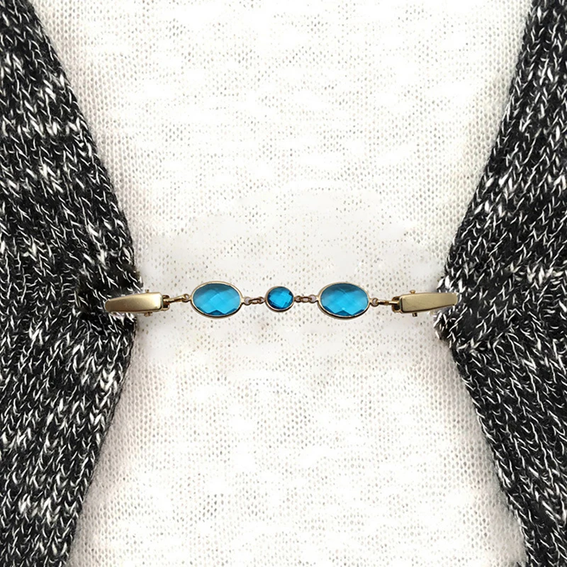 Женский кардиган свитер блузка булавка для шали брошь с кристаллами зажим