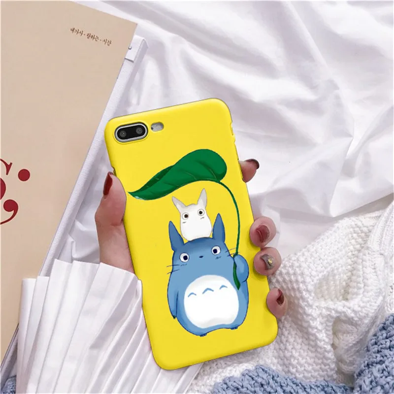 TPU Bonito Тоторо, гибли Аниме Миядзаки Viagem de Chihiro Kaonashi Мягкий ТПУ Caso de Telefone кларо Para iPhone 7 8 Plus 6 5 Max 4 - Цвет: TPU