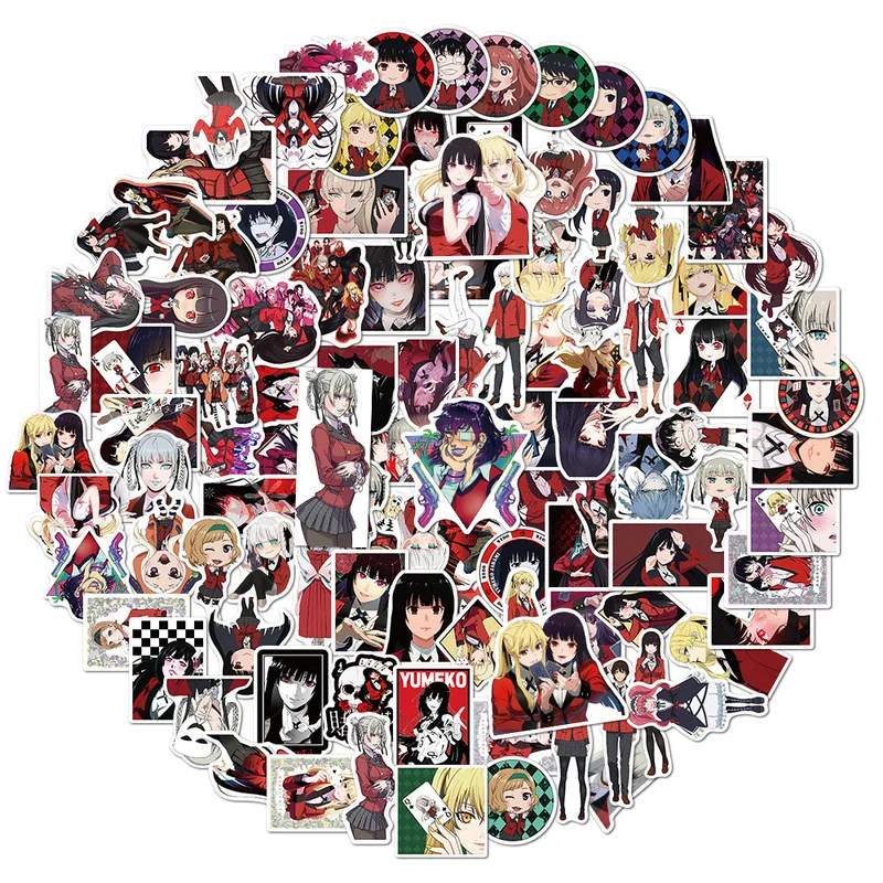 

10/50/100pcs Japanese anime Kakegurui Stickers for DIY Scrapbooking Phone Luggage Suitcase Bike Guitar Sticker Toys For Children