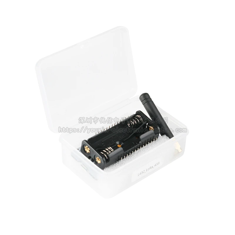 

STM32L432KC SX1276 Wireless Development Board 433-470MHZ 868-915MHZ LoRaWAN Radio Shuttle AAA battery Holder with Antenna
