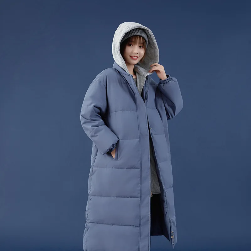 

Aibeautyer New Winter Fashion Casual Solid Hooded Parkas Large Fur Collar Cotton Padded Coat Women Warm Thickness Padded Outwear