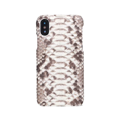 Original Роскошный чехол из натуральной кожи питона для Apple iPhone 11 Pro Max 5,8 6,1 6,5 настоящая змея Защитная Кнопка открытая крышка сумка для iPhone 6 6S 7 8 Plus X XR XS Max - Цвет: Original
