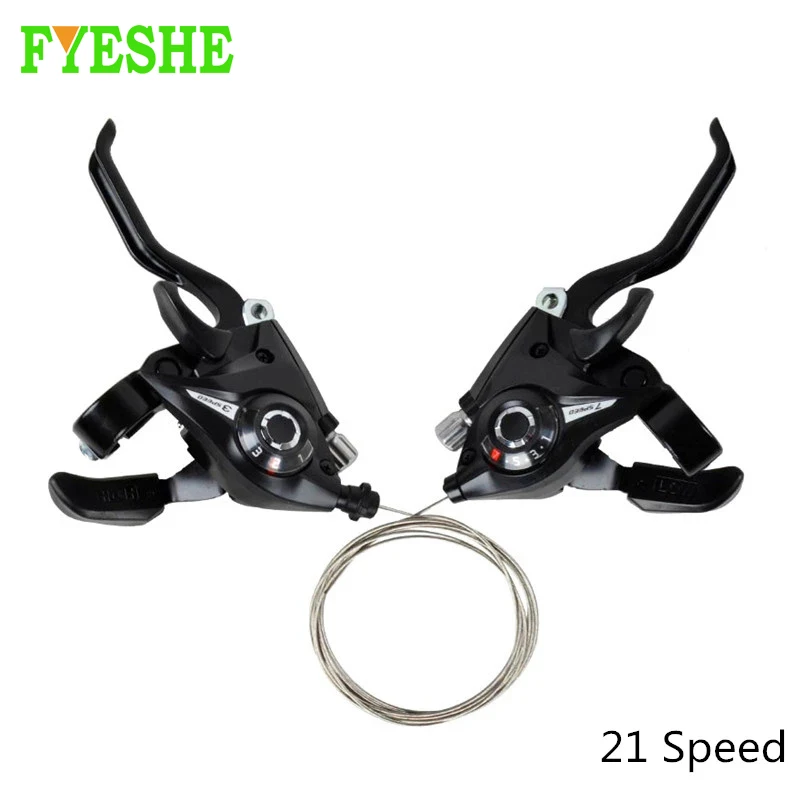 

1 pair 3/ 7 / 8 21 24 Speed Bicycle Shifter Brake Thumb Shifter Brake Lever MTB Derailleur Riding Brake Levers Bike Accessories