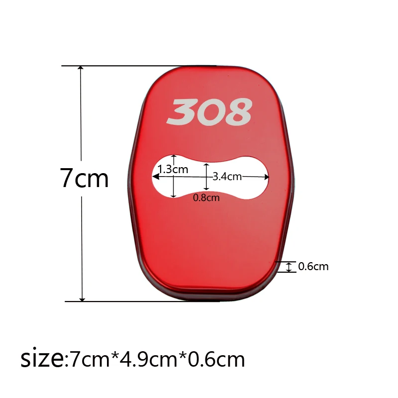 Автомобильный Стайлинг защитный чехол для дверного замка Peugeot 308 206 207 208 306 307 407 408