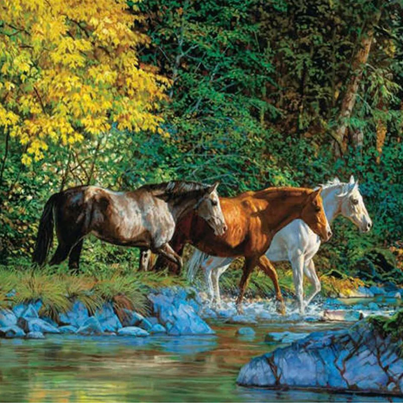 Набор для алмазной вышивки Лошадь 5D Стразы|Алмазная мозаика и вышивка| |