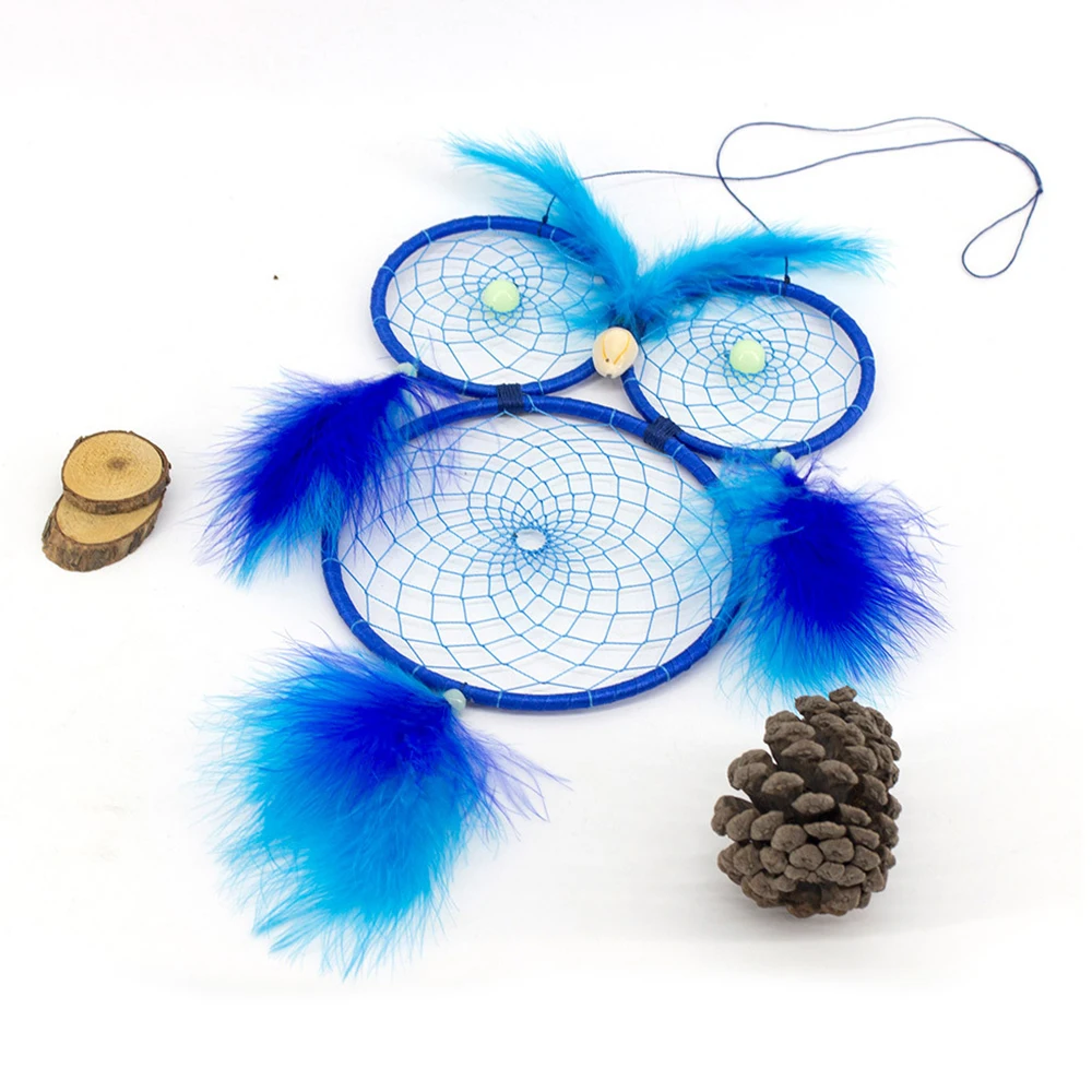 

Malicosmile Blue Dream Catcher Owl Luminous Hanging