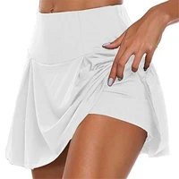 women athletic pleated tennis golf skirt with shorts workout running skort summer a66