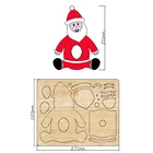 Рождественский держатель для яиц Санта-Клауса 2022, режущая форма для рукоделия, деревянный нож