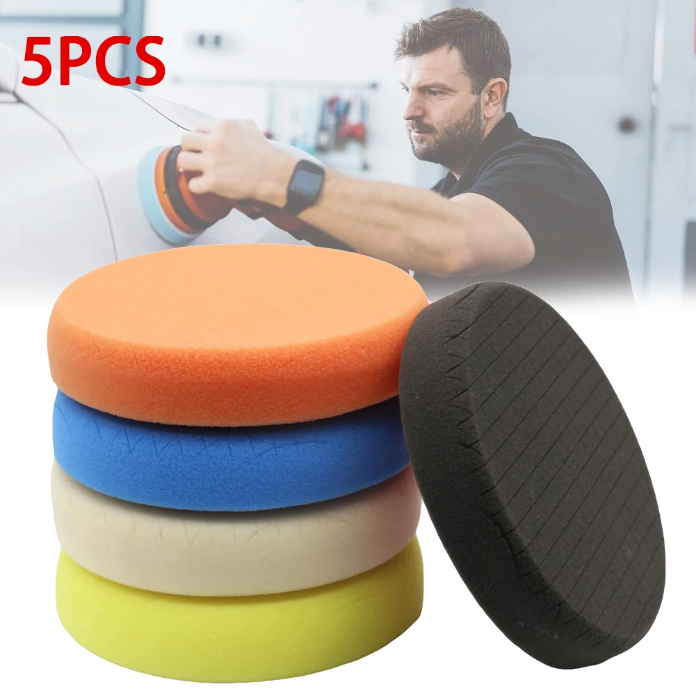 

5Pcs/Set Car Polishing Pad Kits 6 Inch Auto Polishing Sponge Wheel Waxing Pad Polishing grid wheel mirror restoration disk