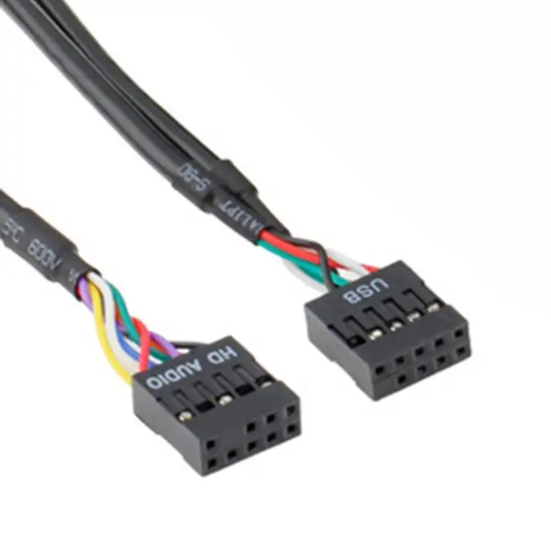 3,5 дюймов 9 pin до 2 USB 2,0 порт концентратор разветвитель Floppy Bay HD аудио 3,5 мм разъем для наушников расширение передней панели стойки для компьютера ПК