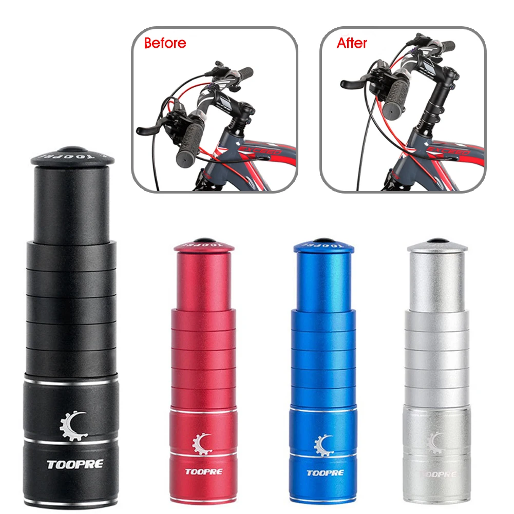 

Bicycle Handlebar Extender Fork Stem Rise Up Extension Heads Up Black Bike Fork Extender MTB Mountain Bikes Cycling Part