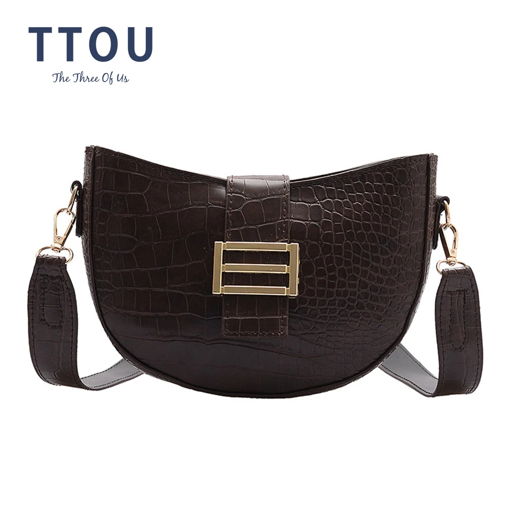 Сумка кросс боди из искусственной кожи с крокодиловым узором для женщин