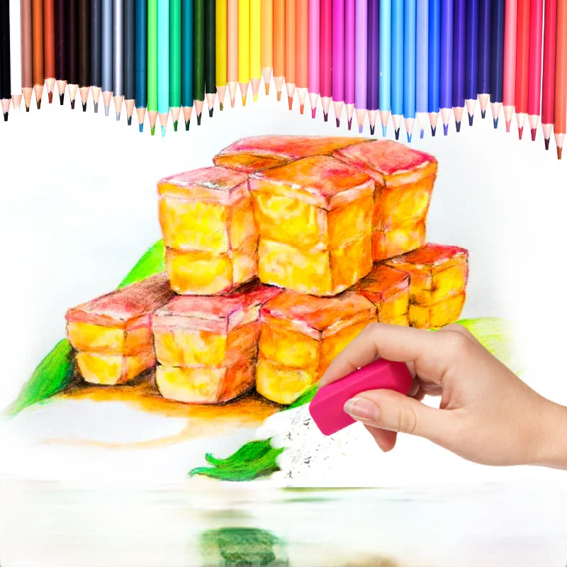 

12/18/24/36/48 Colors Colored Pencils Erasable Oil Color Pencil Set Watercolor Drawing Wood Colour Coloured Pencils Kids