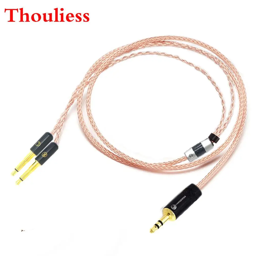 

Thouliess HIFI 2.5/3.5/4.4mm Balanced Single Crystal Copper Headphone Upgrade Cable for Meze 99 Classics/Focal Elear Headphones