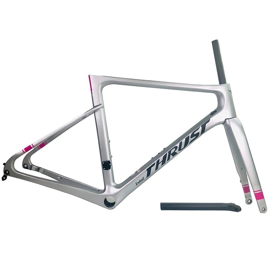Новинка 2019 углеродная дорожная рама T1000 упорный серебристый розовый супер