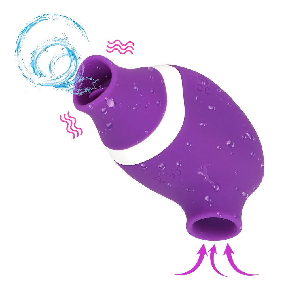 VATINE на присосках вибратор для клитора сосание сосков оральный язык вибрирующий