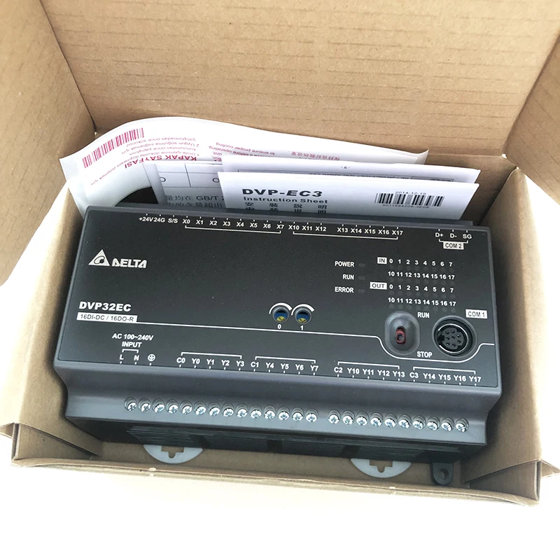 1 шт. PLC контроллер DVP32EC00R3 EC3 серии Стандартный PLC DI 16 DO 16 реле RS-232/RS-485 100-240VAC