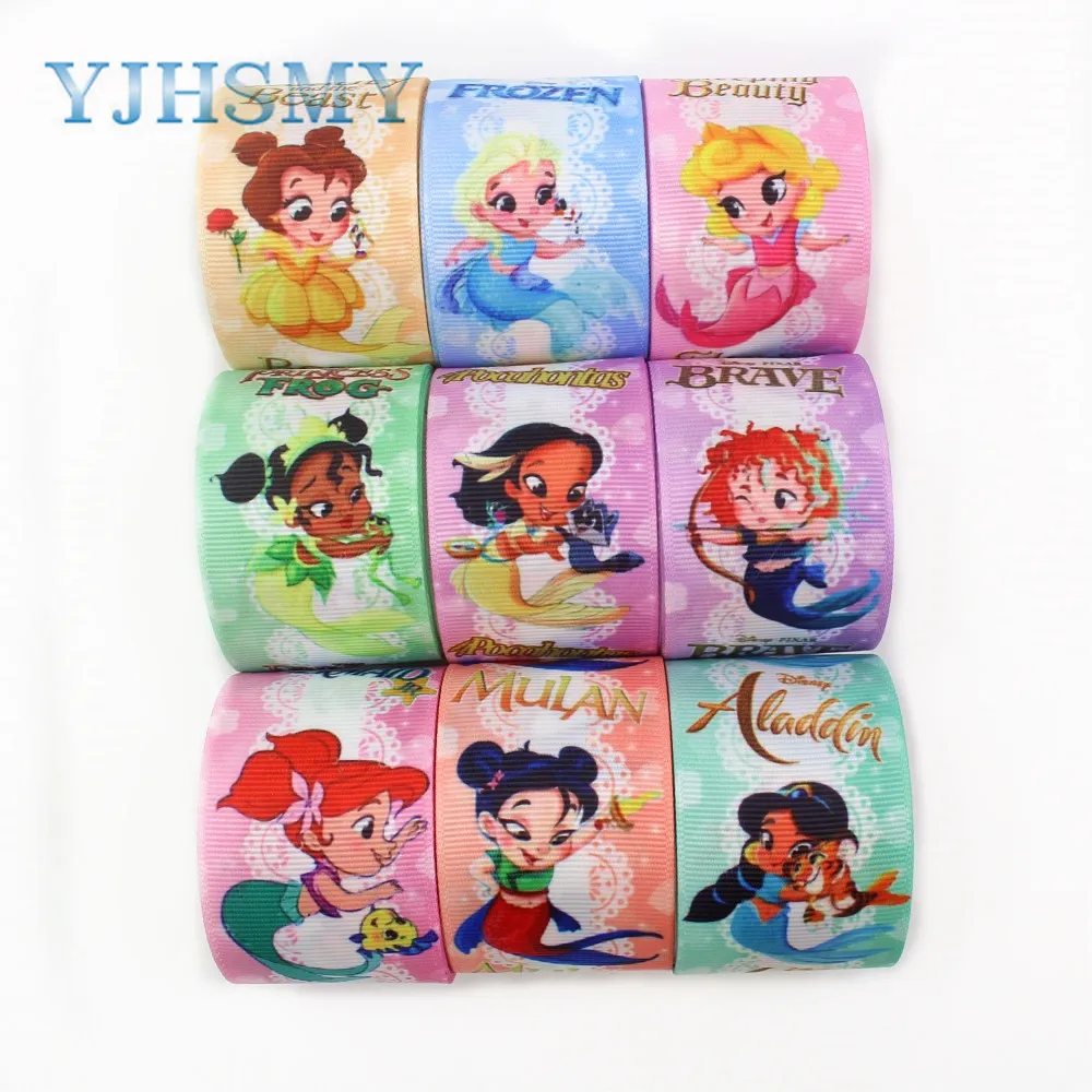 YJHSMY I 19809 1839 10 ярдов 38 мм девушка термопереводной рисунок grosgrain DIY ручной работы