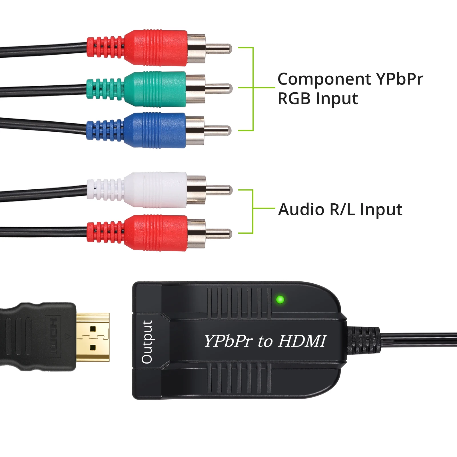 LiNKFOR YPBPR RGB компонентный видео аудио к HDMI конвертер мужской адаптер для PS3 xbox 360 HDTV PC