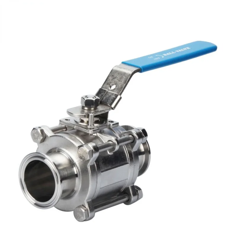 

Sanitary Stainless Steel 3 Piece Ball Valve For Food And Beverage