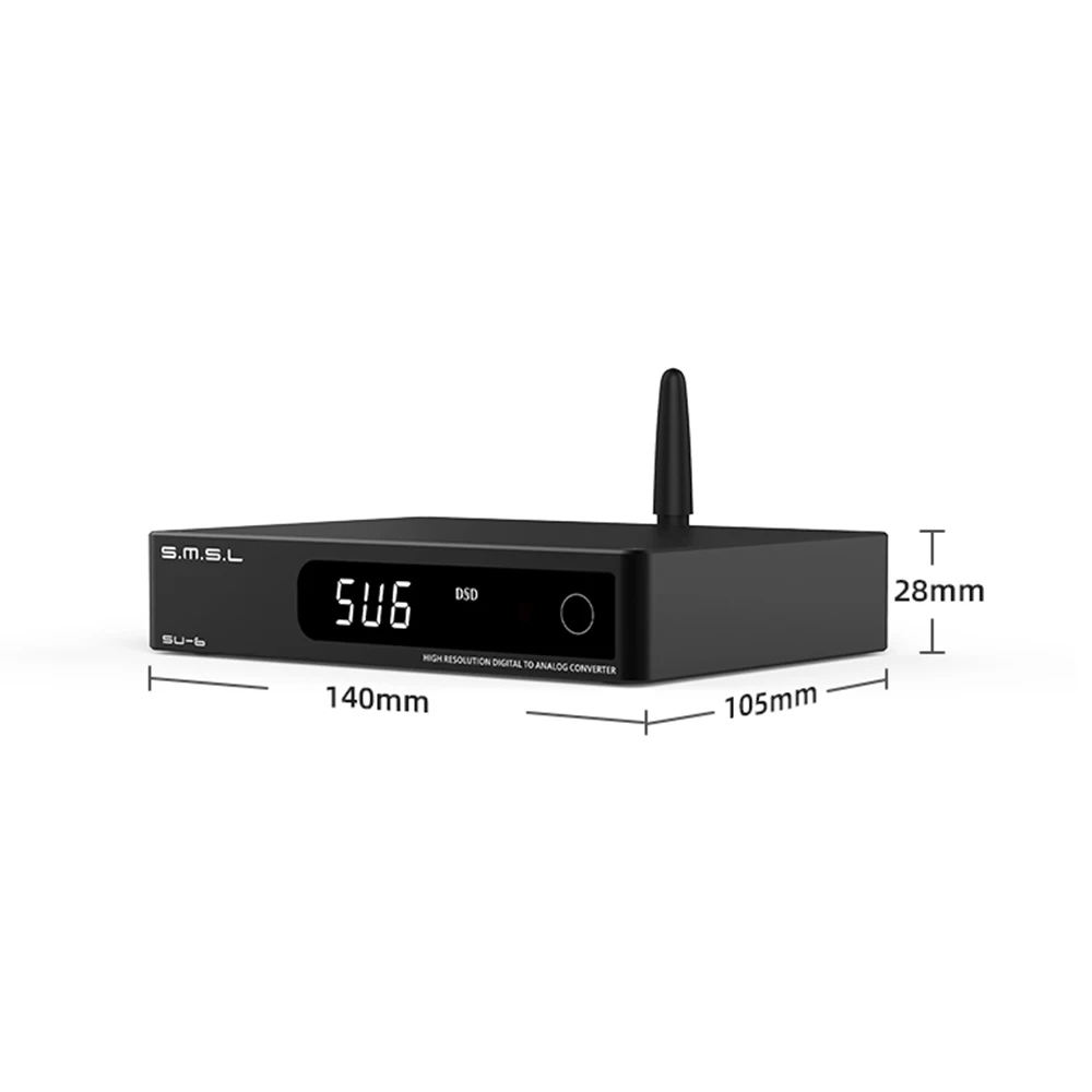 SMSL SU-6 Bluetooth 5 0 Настольный декодер ES9038Q2M чип 4 * OPA1612 XMOS аудио DAC PCM 768kHz DSD512 LDAC/APTX HD