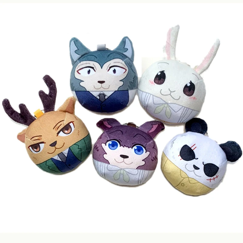 

Japanese Anime BEASTARS Haru Legosi Wolf Gouhin Panda Plush KeyChain Pendant Toys Accessories 7.5CM