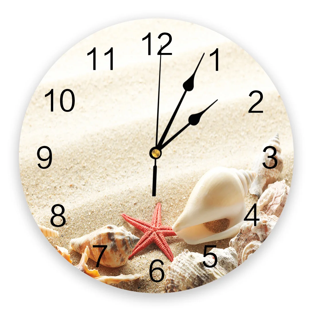 

Beach Starfish Shell 3D Wall Clock Modern Design Brief Living Room Decoration Kitchen Clock Art Wall Watch Home Decor