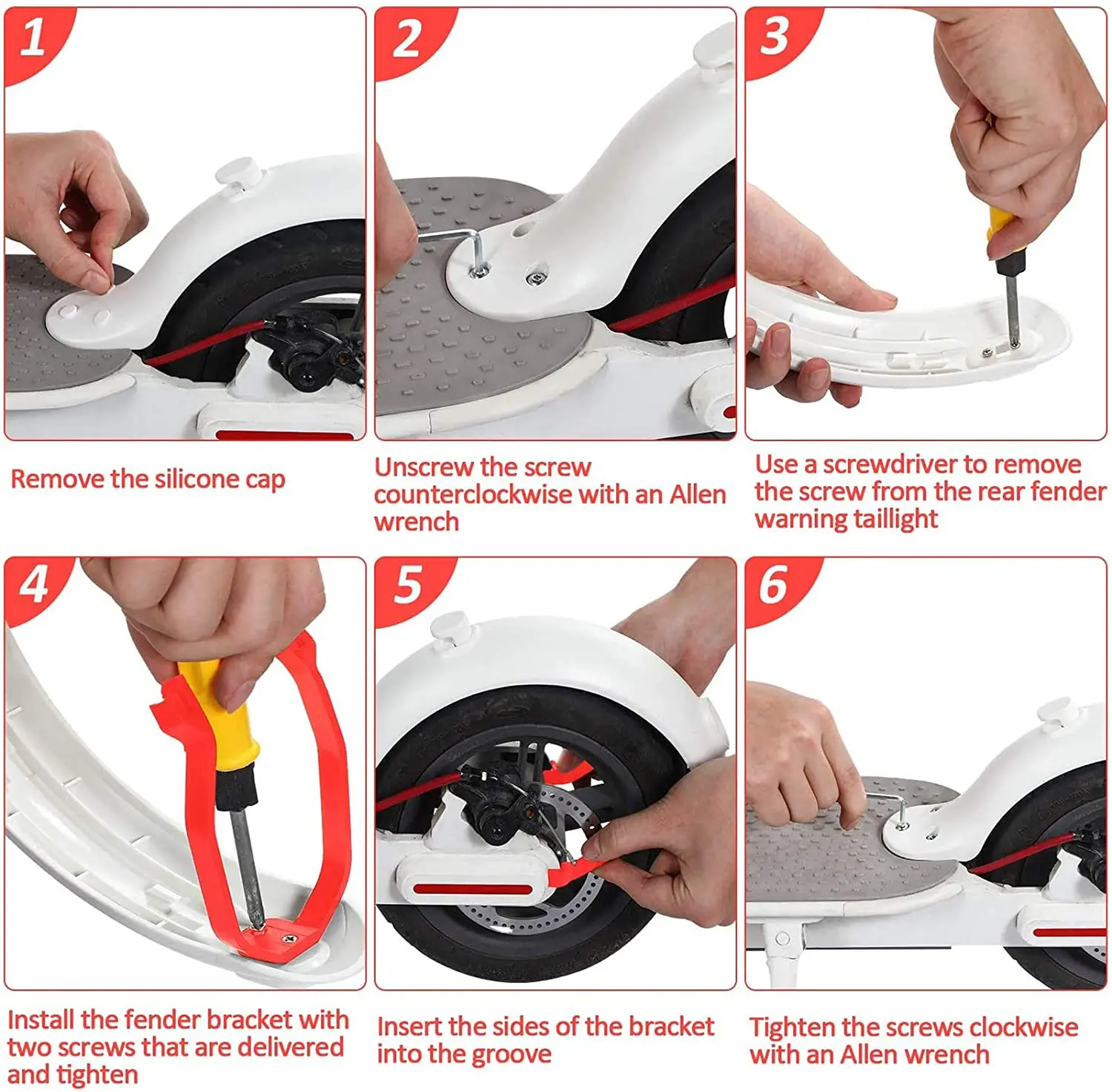 

For Xiaomi Scooter Rear Mudguard Bracket Electric Scooter Mud Fender Guard Skateboard Fenders for Xiaomi M365 Pro Accessories