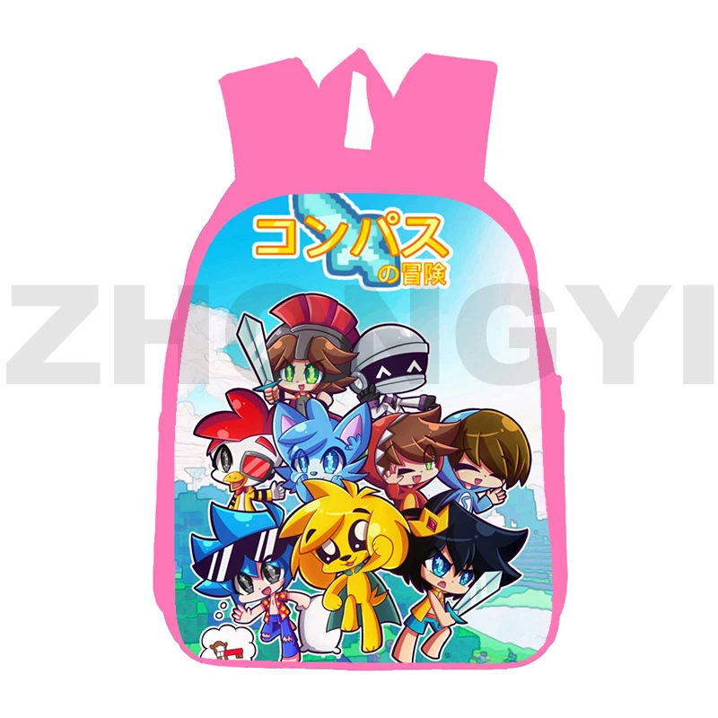 

Anime Mikecrack Backpack Travel Teenagers 3D Pink Hot Game 12/16 Inch Bookbag Children Cartoon Compadretes School Bag for Girl