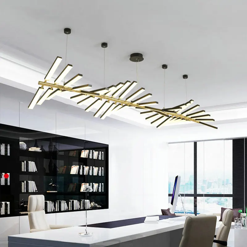 

Wit Led Vierkante Lange Kroonluchter Met Afstandsbediening Voor Slaapkamer Woonkamer Eetkamer Kantoor Indoor Kamer