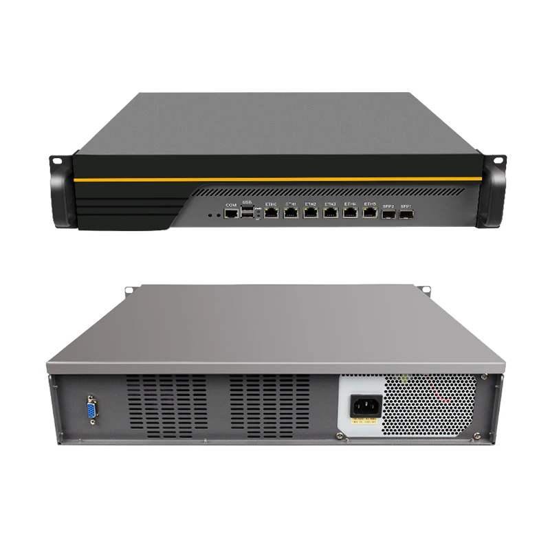 Intel Z87 Core I3 I5 I7 Xeon E3 6 LAN 2 SFP+ 10G 2U Firewall pfsense Mini PC minicomputer Rack type customized OEM ODM Mikrotik |