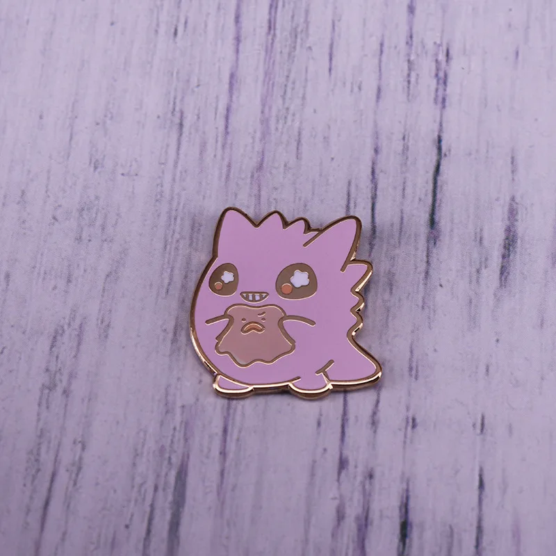 Милые японские жесткие эмалевые заколки манга розовые ГЭН призраки аниме эльфы