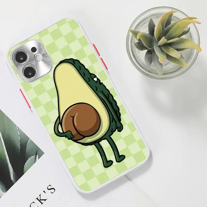 

avocado aesthetic cute fashion Phone Case Clear matte transparent For white iPhone 7 8 x xs xr 11 12 pro plus max mini Funda