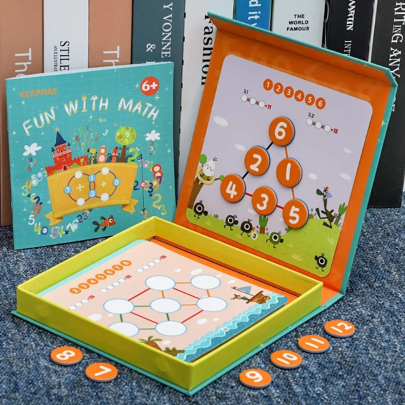 

Настольная игра Sudoku по методике Монтессори, математическое Раннее Обучение для детей 1, 2, 3 года, набор магнитных наклеек с цифрами