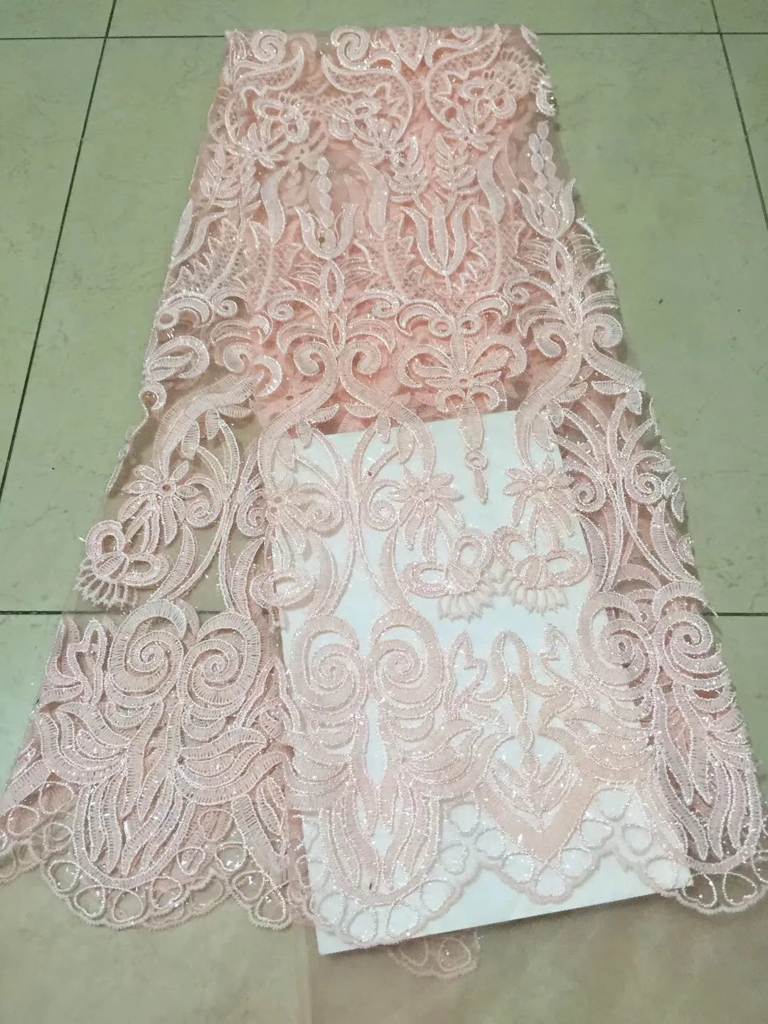 2018 нигерийская Высококачественная Свадебный кружевная ткань в африканском