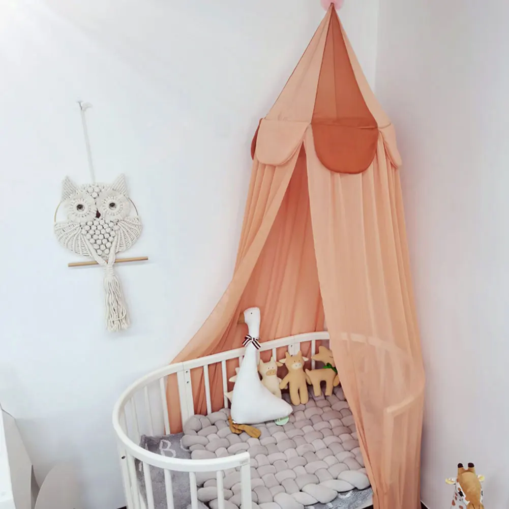 Шифоновая купольная москитная сетка в скандинавском стиле изысканная кружевная