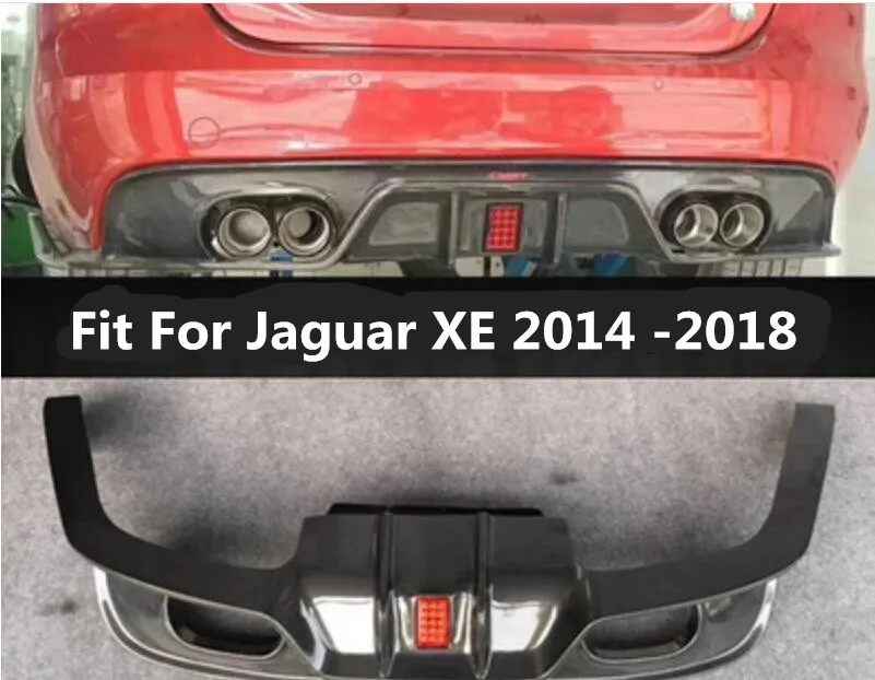 Автомобильный диффузор из углеродного волокна для губ заднего бампера с лампой