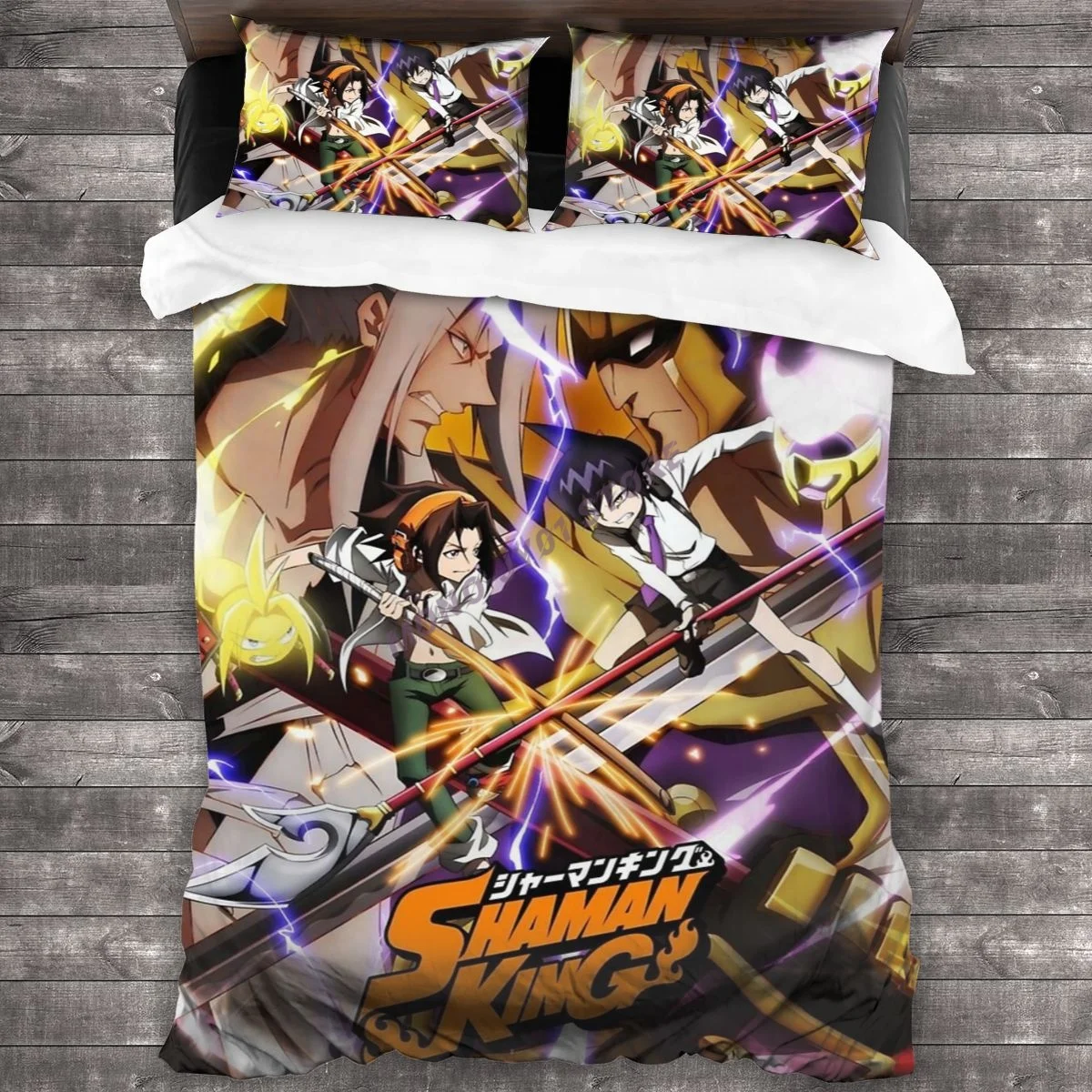 

SHAMAN KING 01 Bedding Set Duvet Cover Pillowcases Comforter Bedding Sets Bedclothes