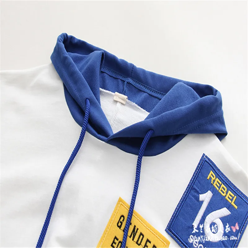 LKGHULO Summer Style Women Clothing Short Sleeve Loose Embroidery Hoodies Cotton Hoody Sweatshirts Plus Size A606 | Женская одежда