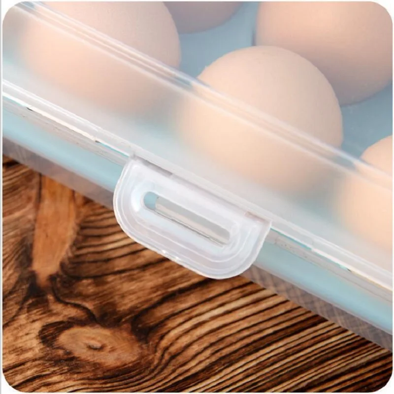 

3pcsEgg Storage Box Egg Tray containers Kitchen Refrigerator 15 Grids Eggs Plastic Dispenser Airtight Fresh Preservation