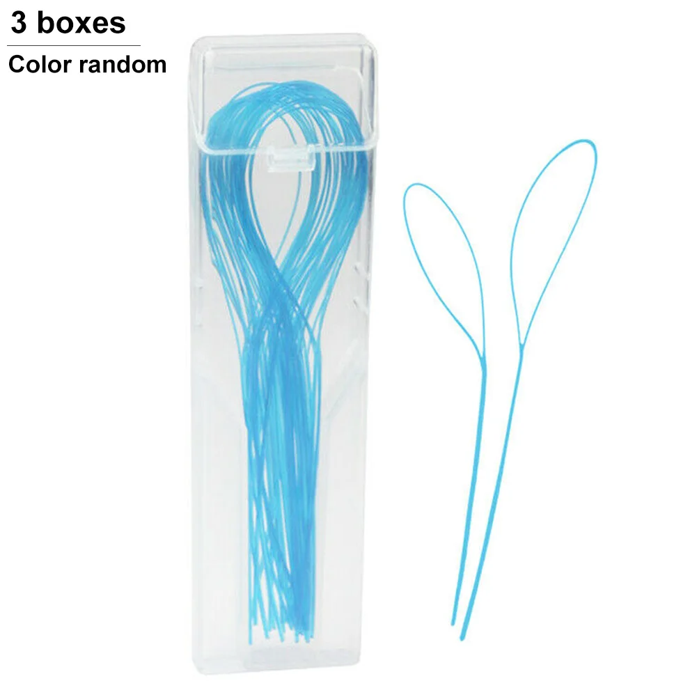 

3packs 35pcs High Strength Dental Tool Tooth Floss Threaders For Braces Bridges Nylon Durable Hygienic Non Toxic Health Care