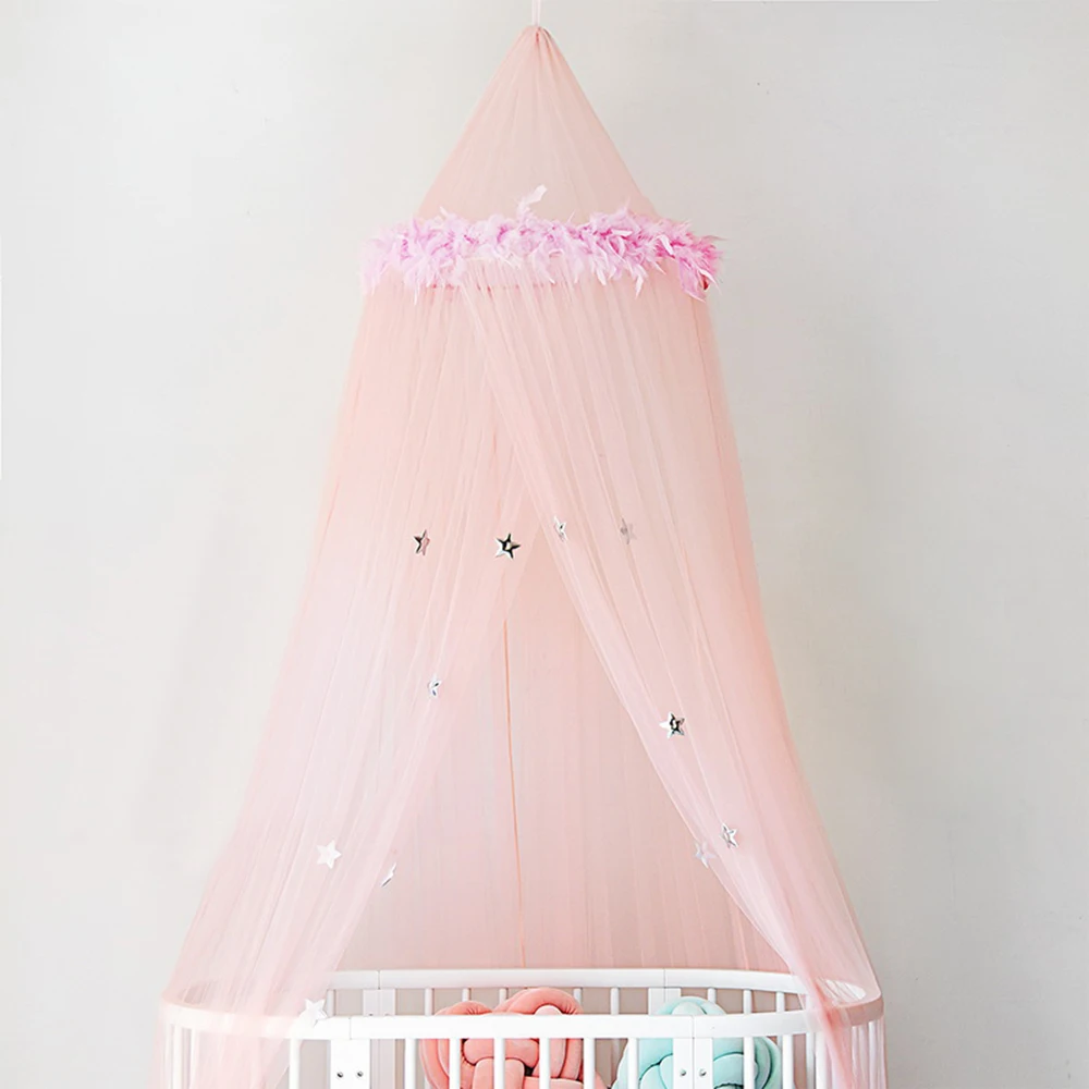 Подвесной принцесса купол сеть от комаров со звездой стиль украшения кружева