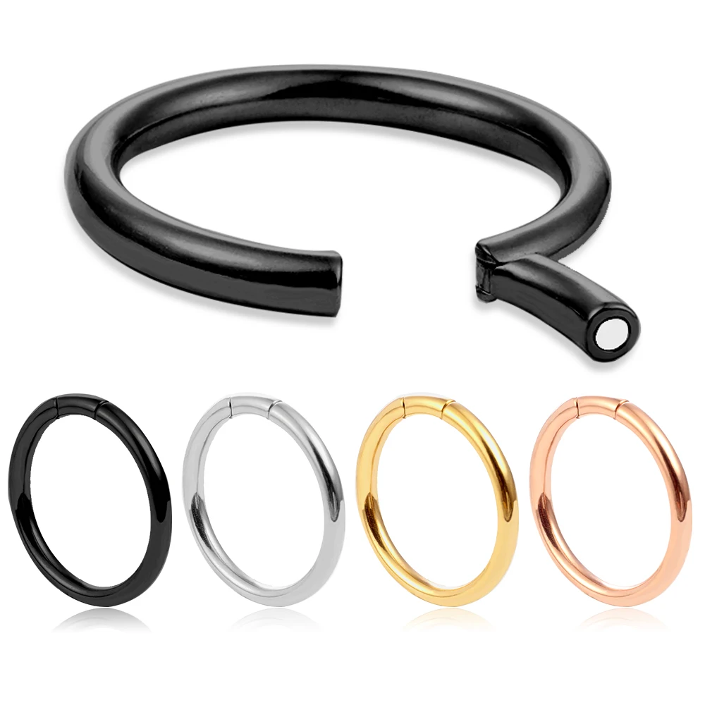 

Earblity 2PCS 316 Stainless Steel Ear Weight Magnetic Ear Hangers Fashion Big Hoop Plugs Tunnels Gauges Body Piercing Jewelry