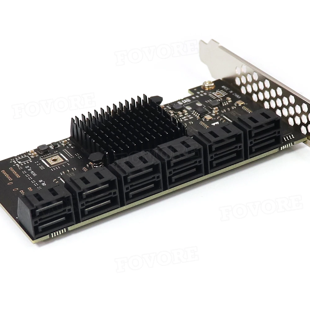 12 портов SATA 3 III 0 6 ГБ SSD к PCI Express x1 преобразователь SATA3 PCIe PCI-e контроллер Расширенный