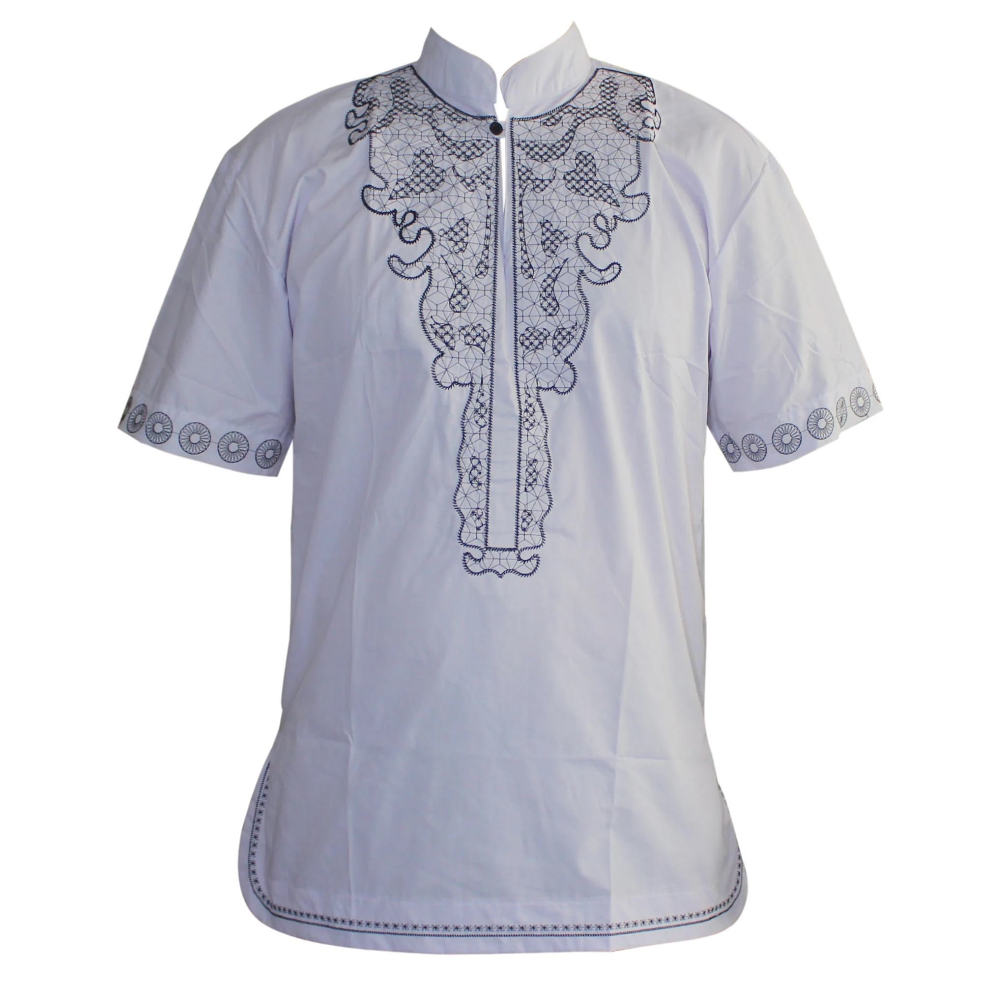 Мусульманская хлопковая футболка африканская мужская одежда с вышивкой топ