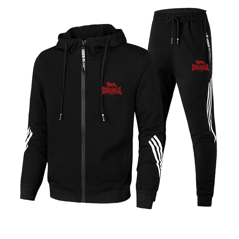 

2021 Men's Suit Brand Sportswear Tracksuit Suit Men's Zipper Sports Hoodie + Pants Suit Casual Jacket Sportswear Men's Hoodie