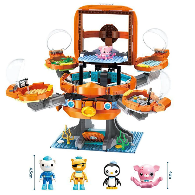 

Octonauts Building Block Set Octopod Submarine Boat Educational Game Figure Bricks Toys for Children Compatible with Brands